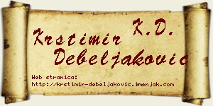 Krstimir Debeljaković vizit kartica